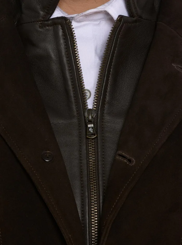 Men Blazers Robert Graham UPTOWN XVII LEATHER BLAZER Dark Brown