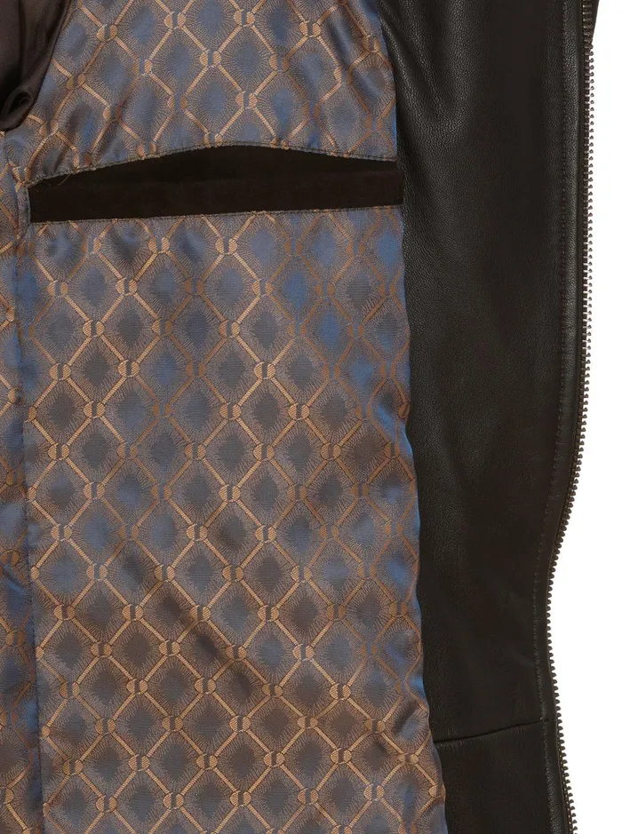 Men Blazers Robert Graham UPTOWN XVII LEATHER BLAZER Dark Brown