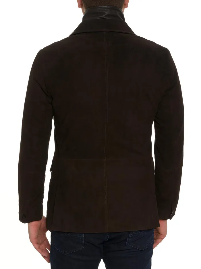 Men Blazers Robert Graham UPTOWN XVII LEATHER BLAZER Dark Brown