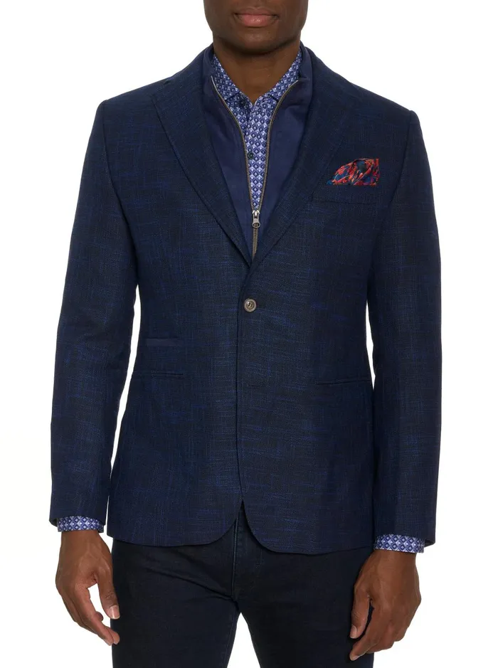 Men Blazers Robert Graham UPTOWN XVIII BLAZER LONG FIT Navy