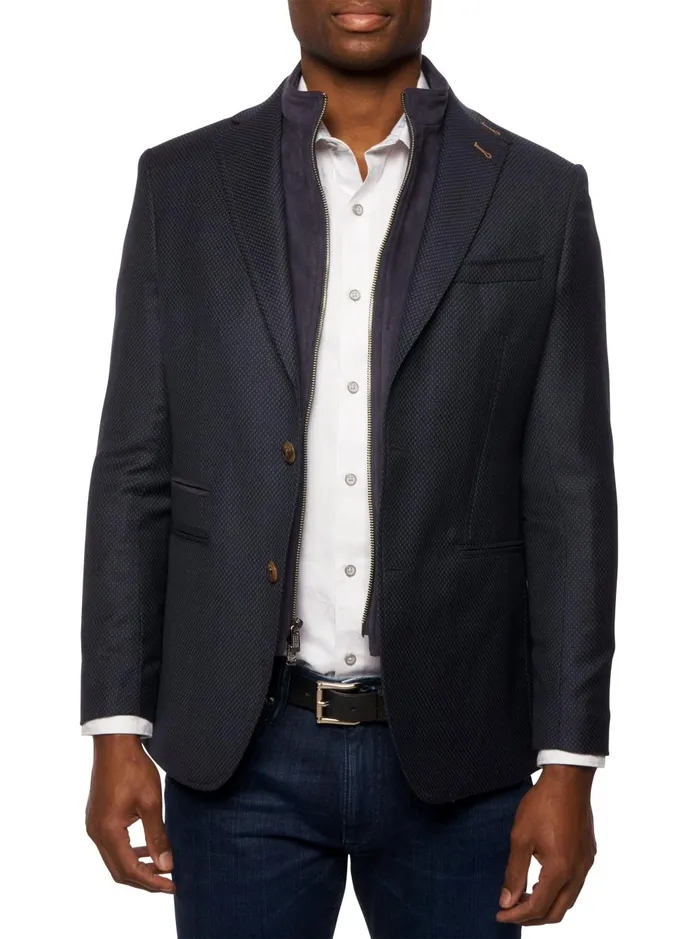 Men Blazers Robert Graham UPTOWN XVIII BLAZER LONG FIT Navy
