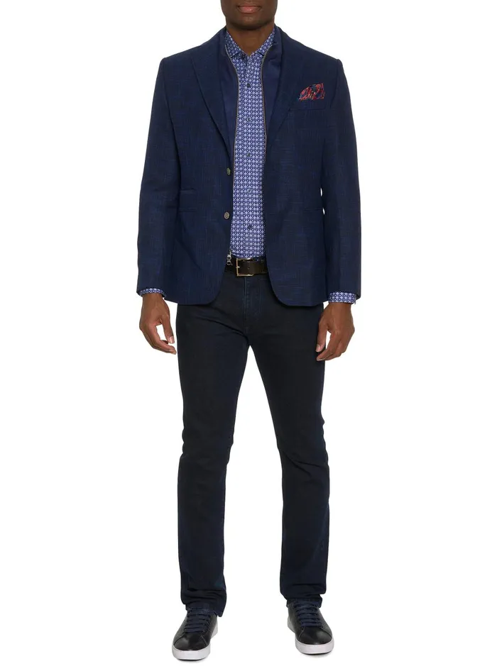 Men Blazers Robert Graham UPTOWN XVIII BLAZER LONG FIT Navy
