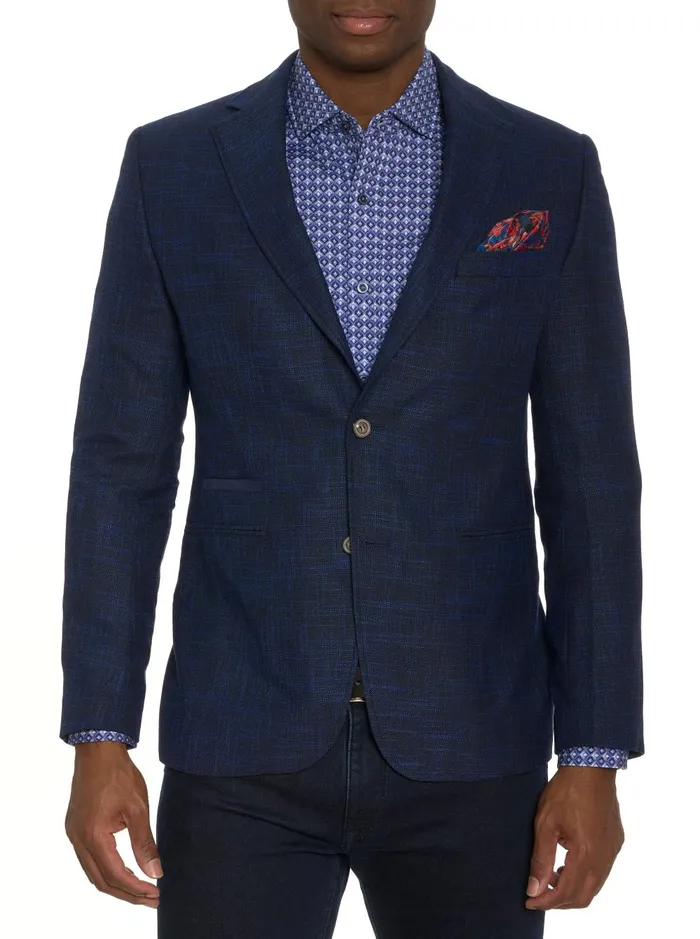 Men Blazers Robert Graham UPTOWN XVIII BLAZER LONG FIT Navy