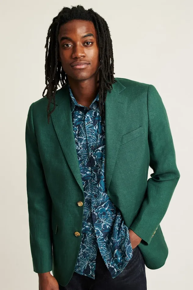 Men Bonobos Blazers and Sport Coats Jetsetter Italian Linen Blazer Mineral Green Men Bonobos Blazers and Sport Coats Jetsetter Italian Linen Blazer Mineral Green