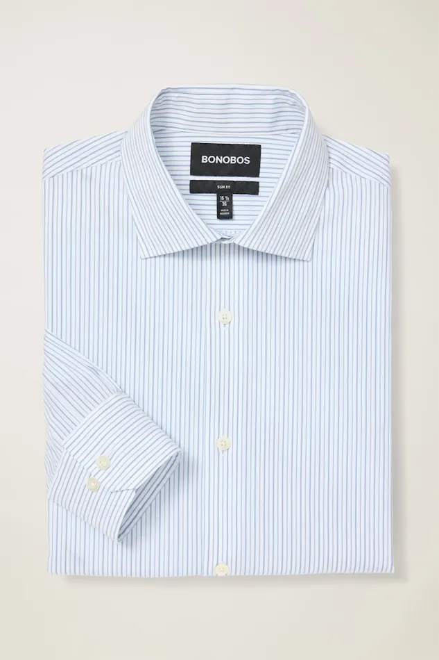 Men Bonobos Business Casual Shirts Sophisticated and Comfy Bonobos Jetsetter Stretch Dress Shirt Blue Mountain Stripe Men Bonobos Business Casual Shirts Sophisticated and Comfy Bonobos Jetsetter Stretch Dress Shirt Blue Mountain Stripe