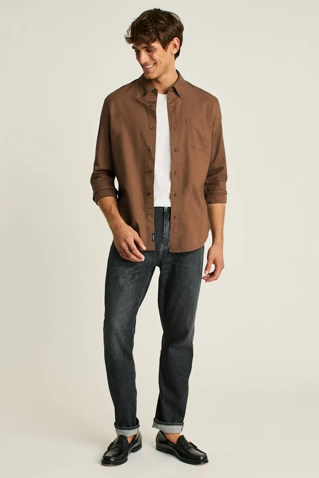 Men Bonobos Casual Shirts Everyday Oxford Shirt Classic Oxford Button Down Oak Barrel