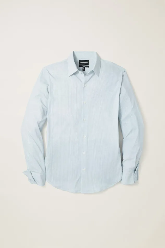 Men Bonobos Casual Shirts Tech Button Down Shirt Blue Micro Tile Geo Men Bonobos Casual Shirts Tech Button Down Shirt Blue Micro Tile Geo