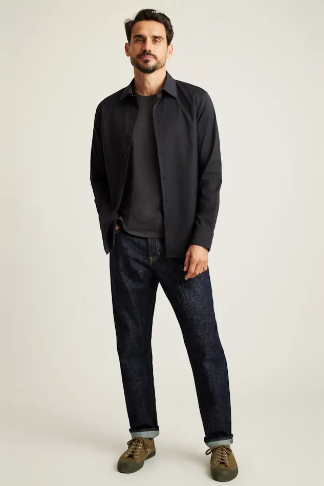 Men Bonobos Casual Shirts Tech Button Down Shirt Jet Black