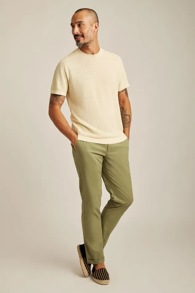 Men Bonobos Chinos Stretch Washed Chino Pants Tailored and Slim Fit Chinos Aloe Green