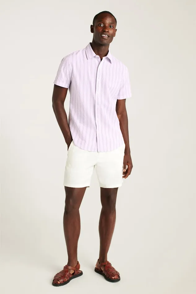 Men Bonobos Short Sleeve Shirts Button Up Your Style With Bonobos039 Riviera Short Sleeve Shirt Lavender Stripe