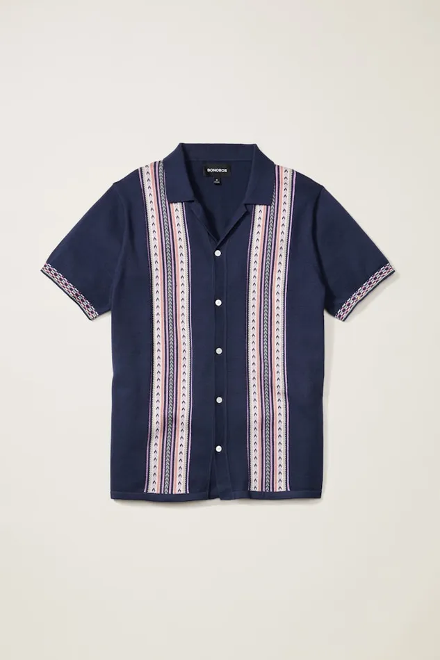 Men Bonobos Sweater Polos Hudson Cabana Sweater Polo Navy Cotton Bowling Stripe Men Bonobos Sweater Polos Hudson Cabana Sweater Polo Navy Cotton Bowling Stripe