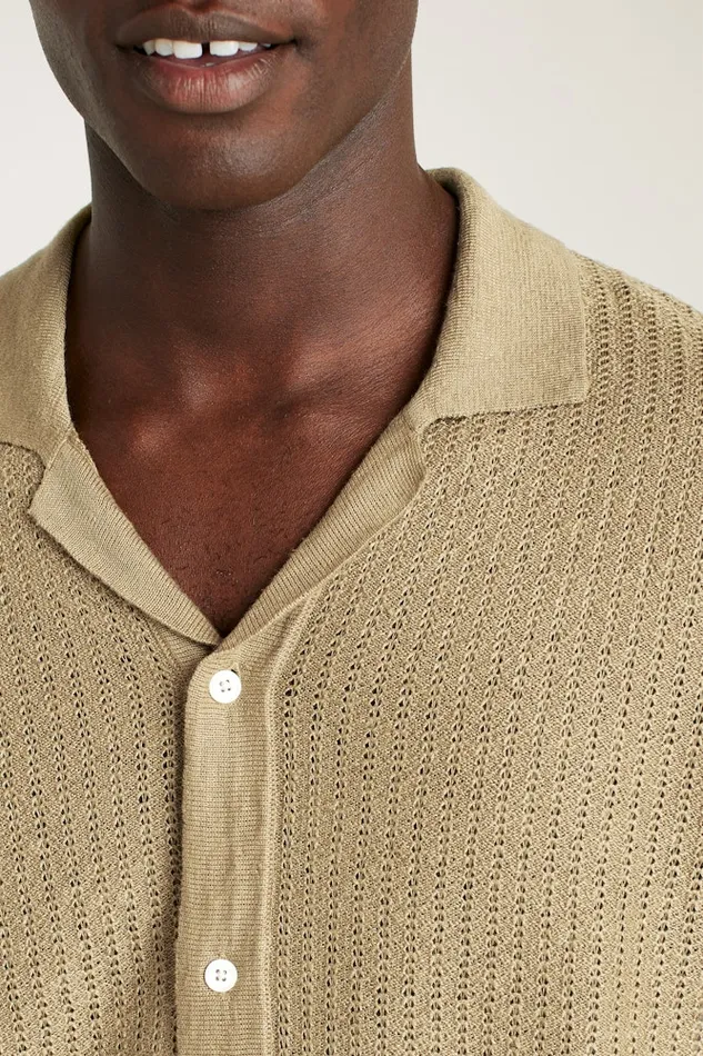 Men Bonobos Sweater Polos Hudson Cabana Sweater Polo Tan Italian Linen Men Bonobos Sweater Polos Hudson Cabana Sweater Polo Tan Italian Linen
