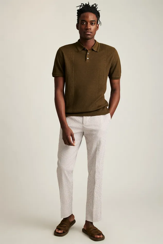 Men Bonobos Sweater Polos Hudson Italian Sweater Polo Coffee Linen