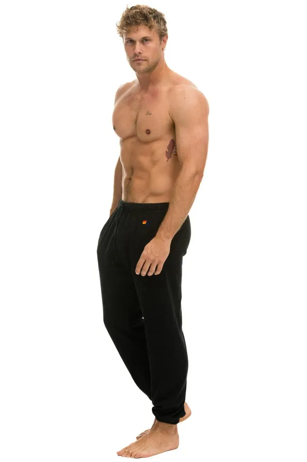 Men Bottoms Aviator Nation LOCALS ONLY SWEATPANTS 8211 BLACK Men Bottoms Aviator Nation LOCALS ONLY SWEATPANTS 8211 BLACK