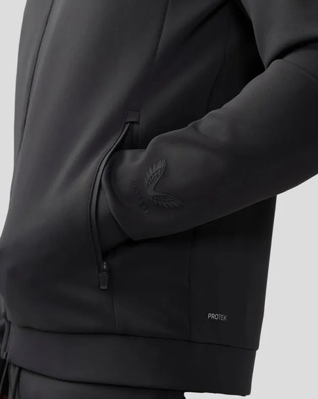 Men Castore Hoodies Scuba Long Sleeve Zip Through Hoodie 8211 Charcoal