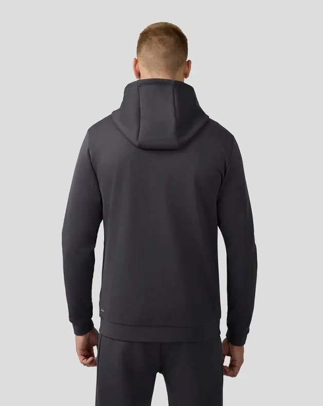 Men Castore Hoodies Scuba Long Sleeve Zip Through Hoodie 8211 Charcoal