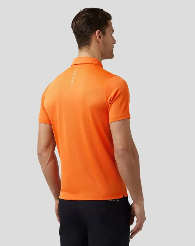 Men Castore Polos Golf Engineered Knit Polo 8211 Deep Orange