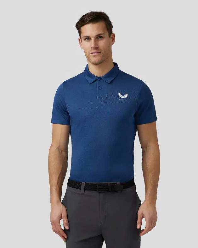 Men Castore Polos Golf Engineered Knit Polo 8211 Navy