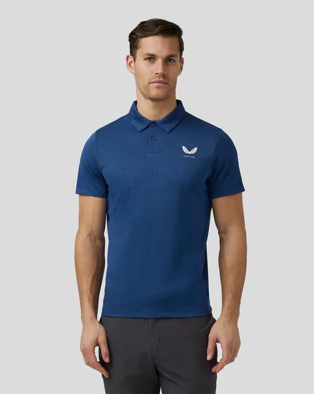 Men Castore Polos Golf Engineered Knit Polo 8211 Navy