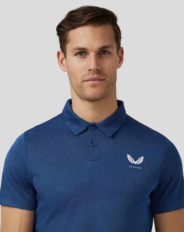 Men Castore Polos Golf Engineered Knit Polo 8211 Navy