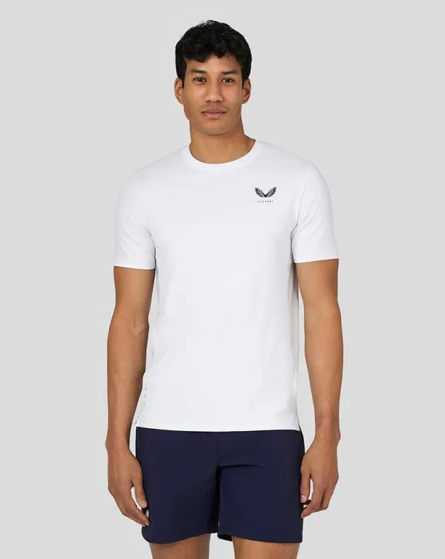 Men Castore Tops Active Short Sleeve Performance TShirt 8211 White