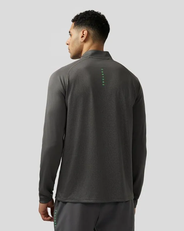 Men Castore Tops Adapt Embossed Quarter Zip Top 8211 Grey