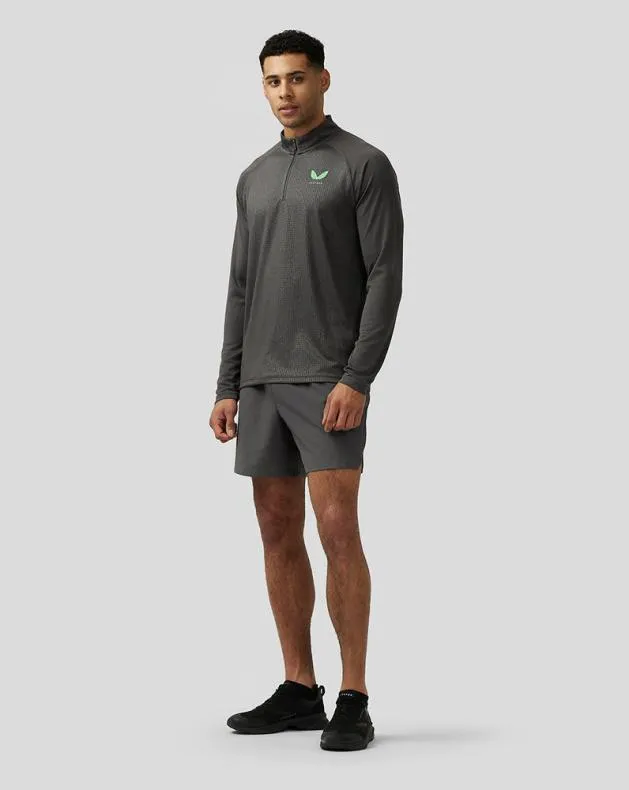 Men Castore Tops Adapt Embossed Quarter Zip Top 8211 Grey