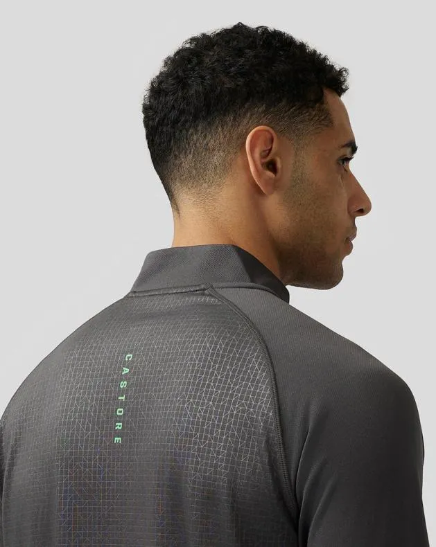 Men Castore Tops Adapt Embossed Quarter Zip Top 8211 Grey