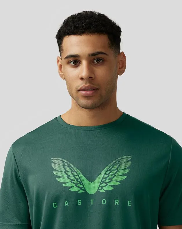 Men Castore Tops Adapt Short Sleeve Graphic T Shirt 8211 Green