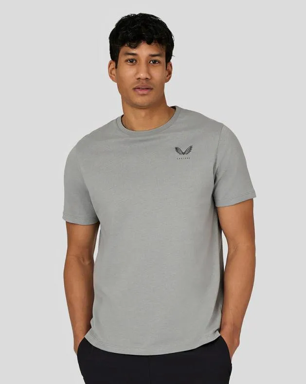 Men Castore Tops Flex Short Sleeve Woven TShirt 8211 Steel