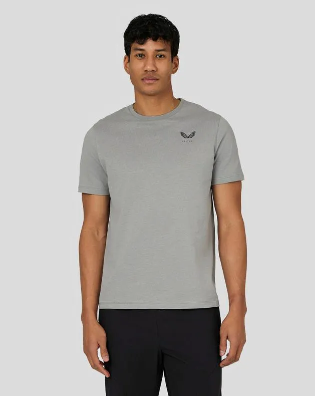 Men Castore Tops Flex Short Sleeve Woven TShirt 8211 Steel