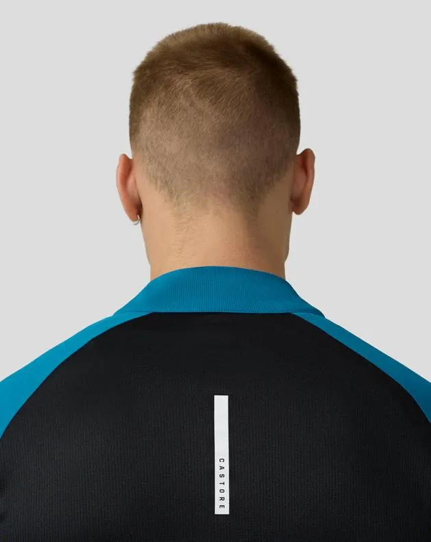 Men Castore Tops Flow Long Sleeve Breathable Quarter Zip Top 8211 Dark Aqua