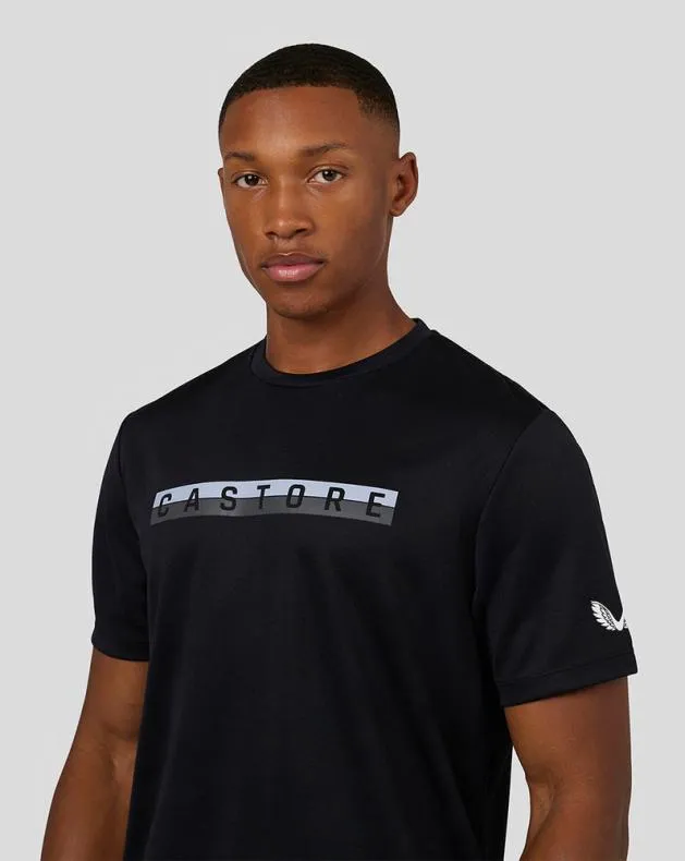 Men Castore Tops Short Sleeve Graphic Raglan TShirt 8211 Black