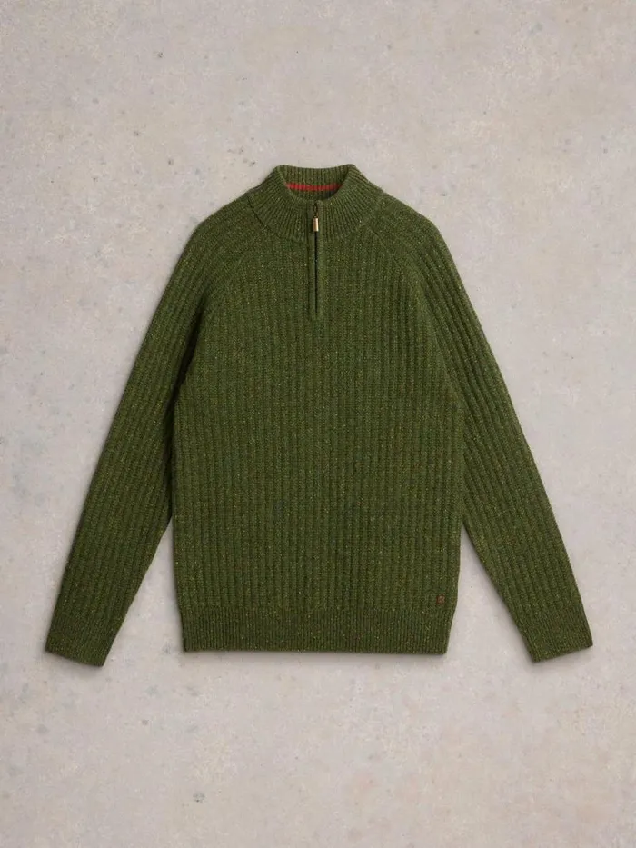 Men Chunky Funnel Neck Wool Jumper Green Multi White Stuff Knitwear Men Chunky Funnel Neck Wool Jumper Green Multi White Stuff Knitwear