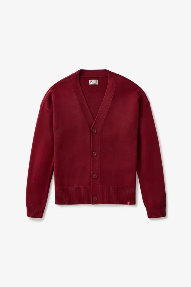 Men Coats and Jackets Fila Baseline Cardigan 600 Syrah