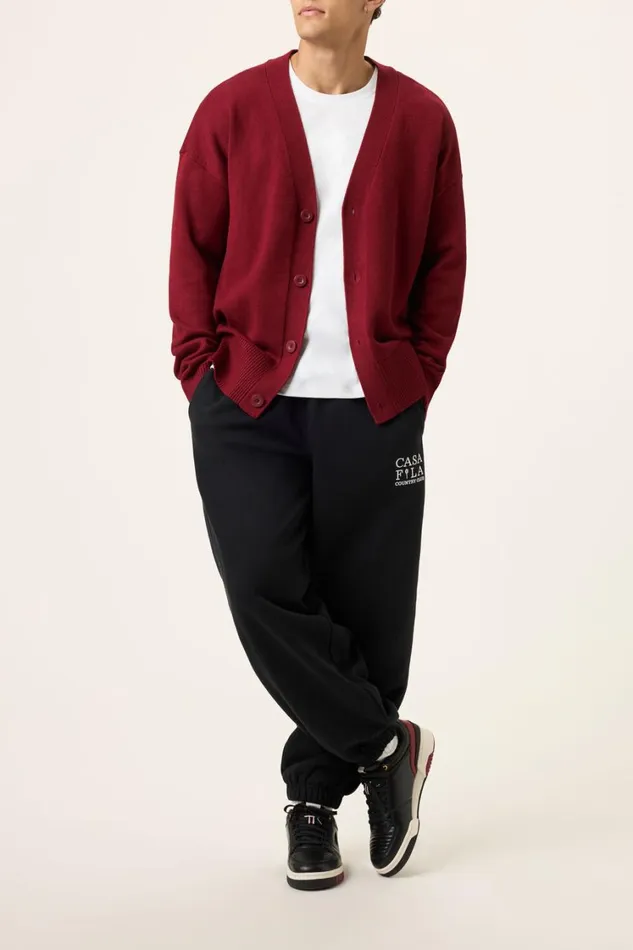 Men Coats and Jackets Fila Baseline Cardigan 600 Syrah Men Coats and Jackets Fila Baseline Cardigan 600 Syrah