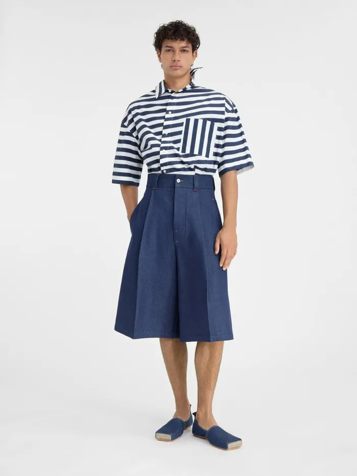 Men Denim JACQUEMUS The DeNmes Ravello Denim Shorts Navy