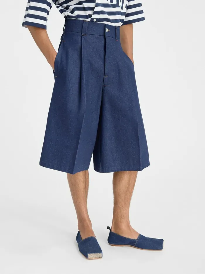 Men Denim JACQUEMUS The DeNmes Ravello Denim Shorts Navy Men Denim JACQUEMUS The DeNmes Ravello Denim Shorts Navy