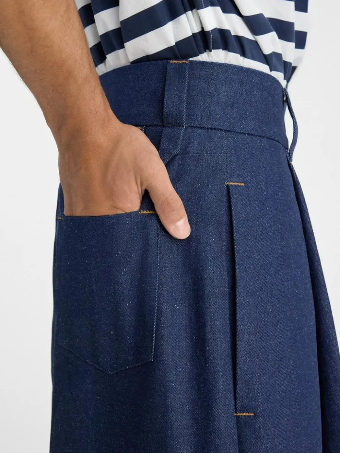 Men Denim JACQUEMUS The DeNmes Ravello Denim Shorts Navy Men Denim JACQUEMUS The DeNmes Ravello Denim Shorts Navy