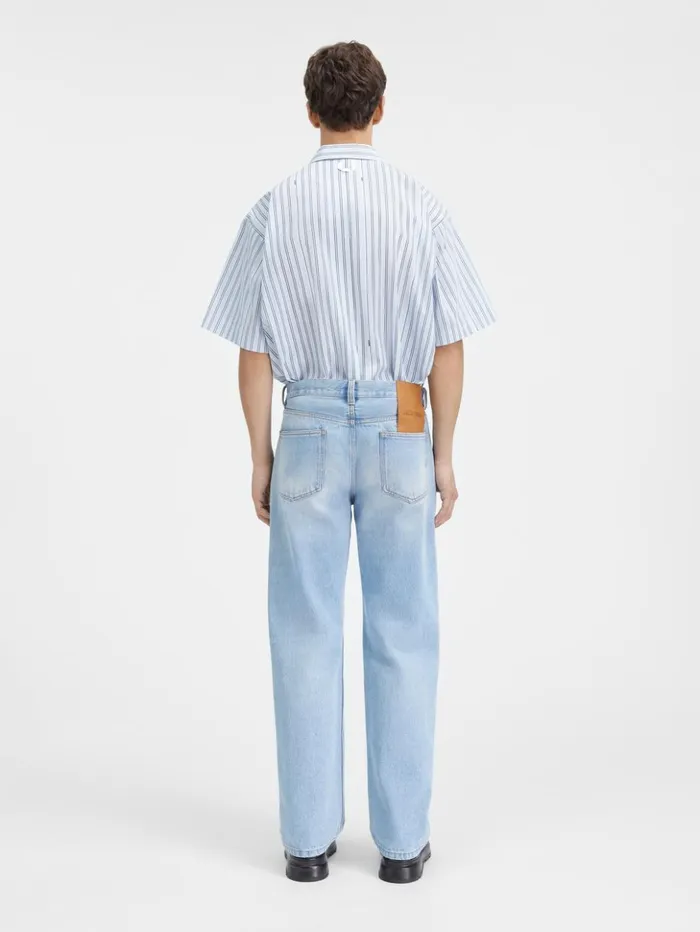 Men Denim JACQUEMUS The Straight DeNmes Denim Pants Light Bluetabac Men Denim JACQUEMUS The Straight DeNmes Denim Pants Light Bluetabac