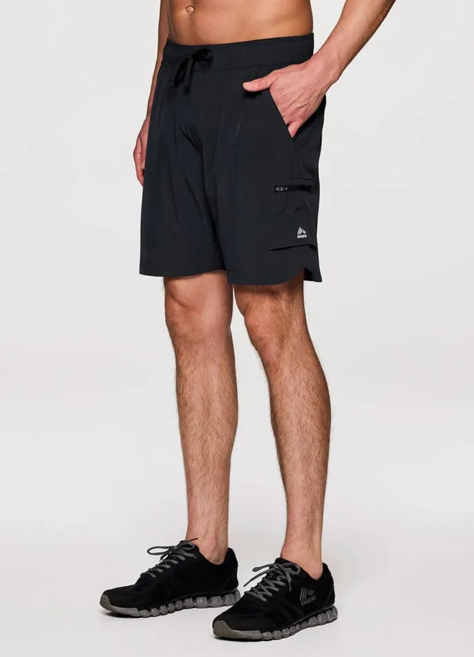 Men Enhanced Cargo Workout Short Black RBX Active Shorts