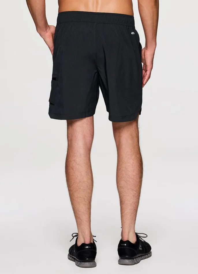 Men Enhanced Cargo Workout Short Black RBX Active Shorts