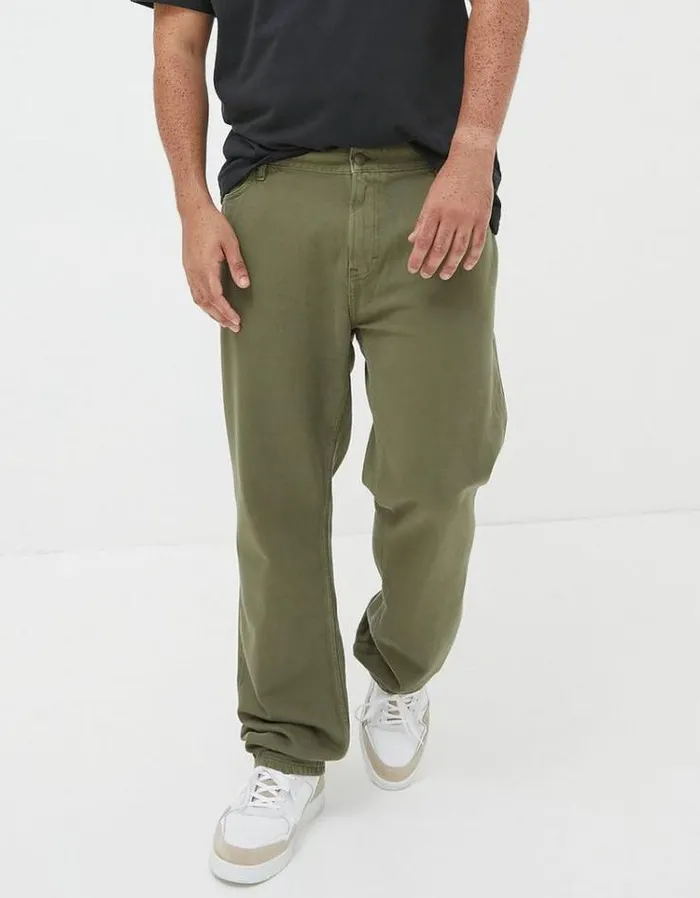 Men FatFace Jeans Straight Fit Barton Jeans Khaki Green