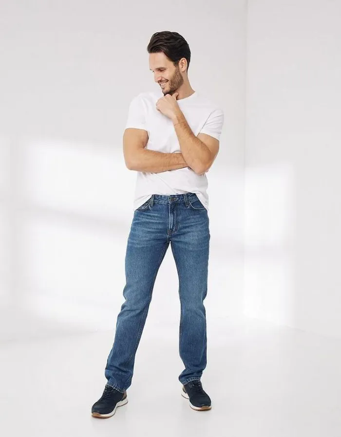 Men FatFace Jeans Straight Stone Wash Jeans Denim