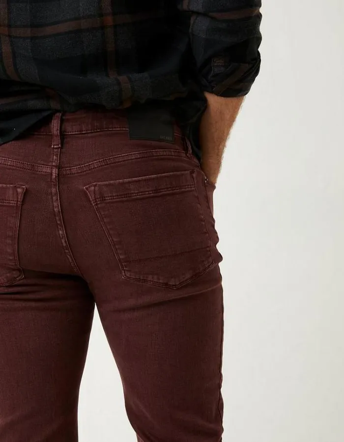Men FatFace Men039s Sale Slim 5 Pocket Jeans Burgundy