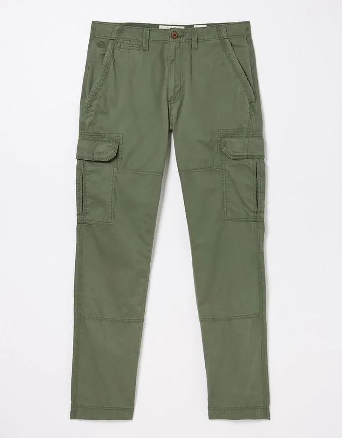 Men FatFace Pants and Chinos Corby Straight Cargo Pants Khaki Green