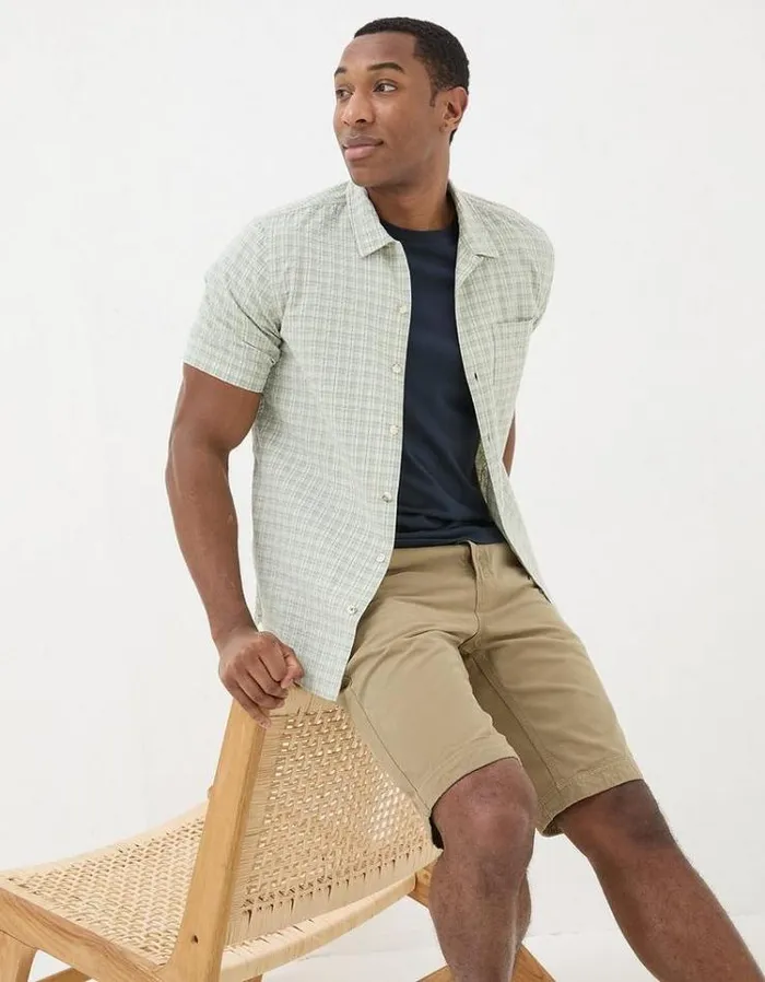 Men FatFace Shirts Grasby Check Shirt Green