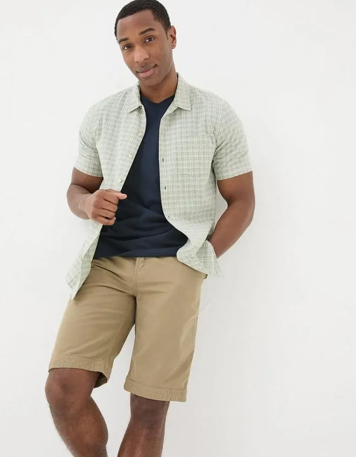 Men FatFace Shirts Grasby Check Shirt Green