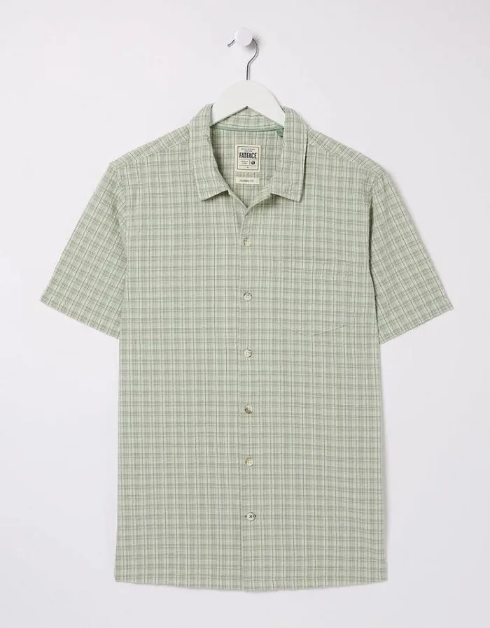 Men FatFace Shirts Grasby Check Shirt Green