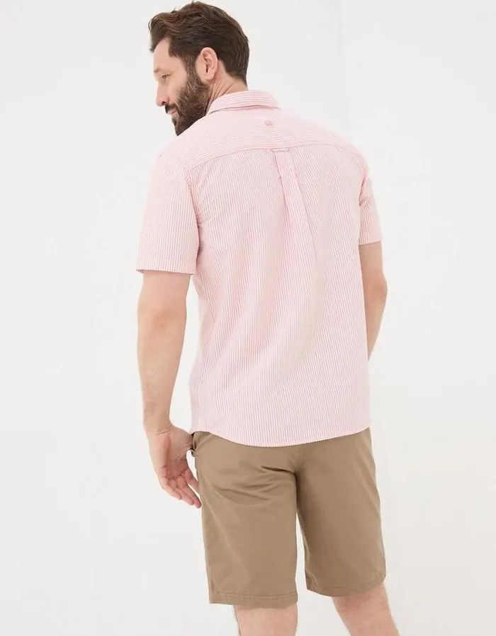 Men FatFace Shirts Markham Stripe Shirt Orange